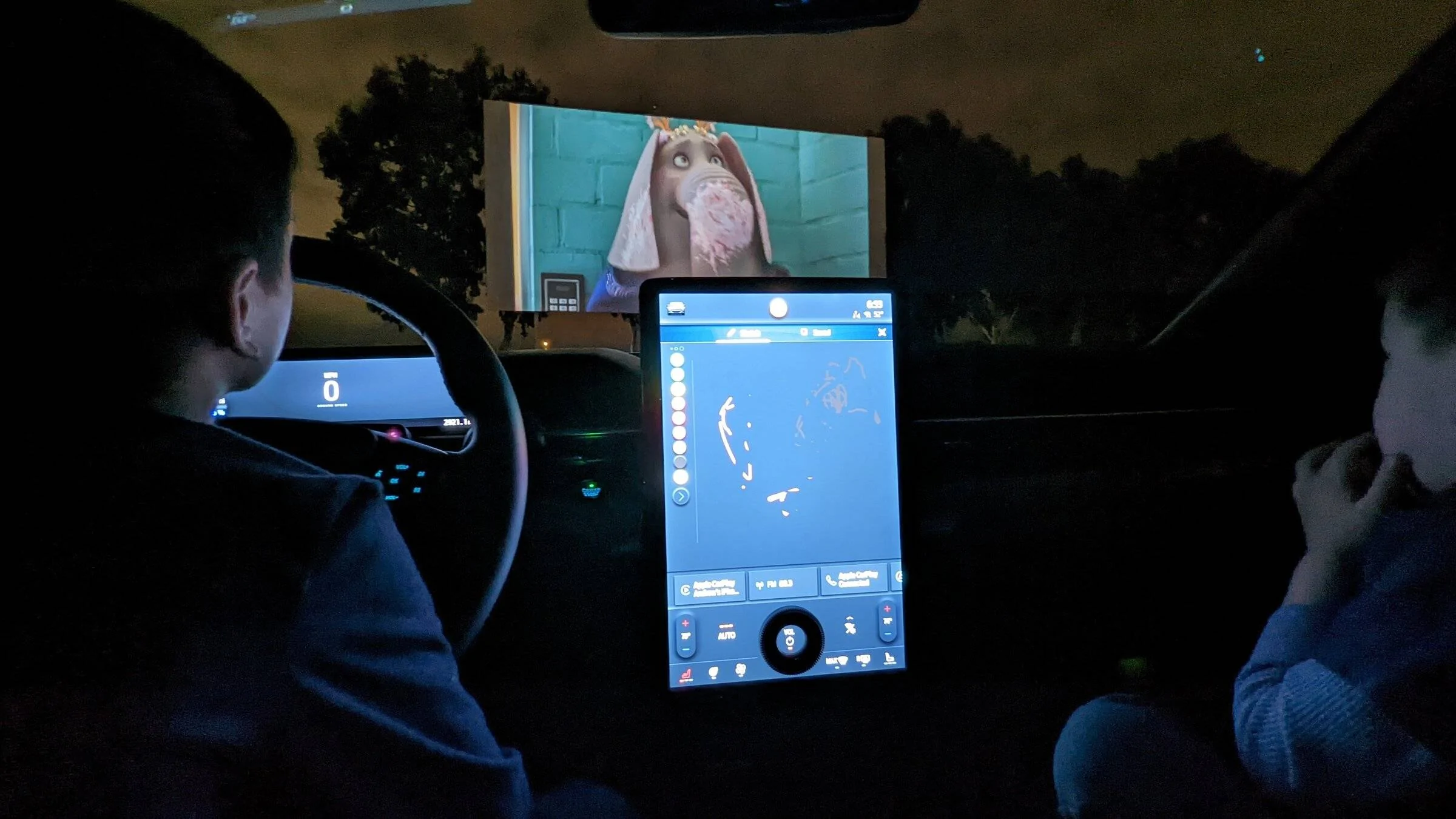 Ford Mustang Mach-E Going to drive-in movie with Mach-E ? PXL_20211231_023342989
