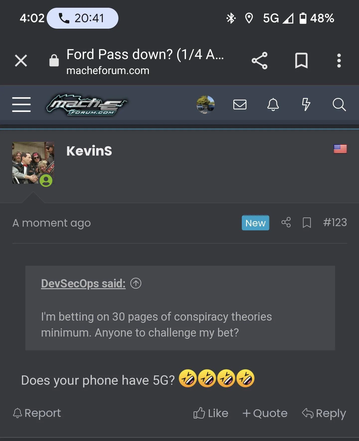Ford Mustang Mach-E Ford Pass down? (1/4 AM) Screenshot_20220104-160225~2