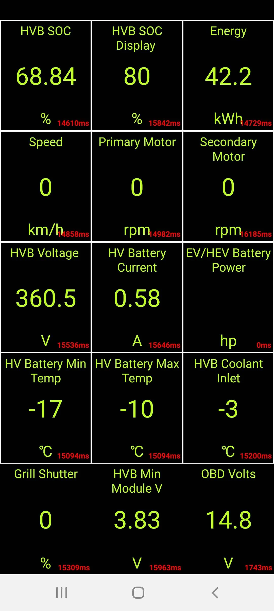 Ford Mustang Mach-E -17c or -2 Fahrenheit battery temp Screenshot_20220104-184857