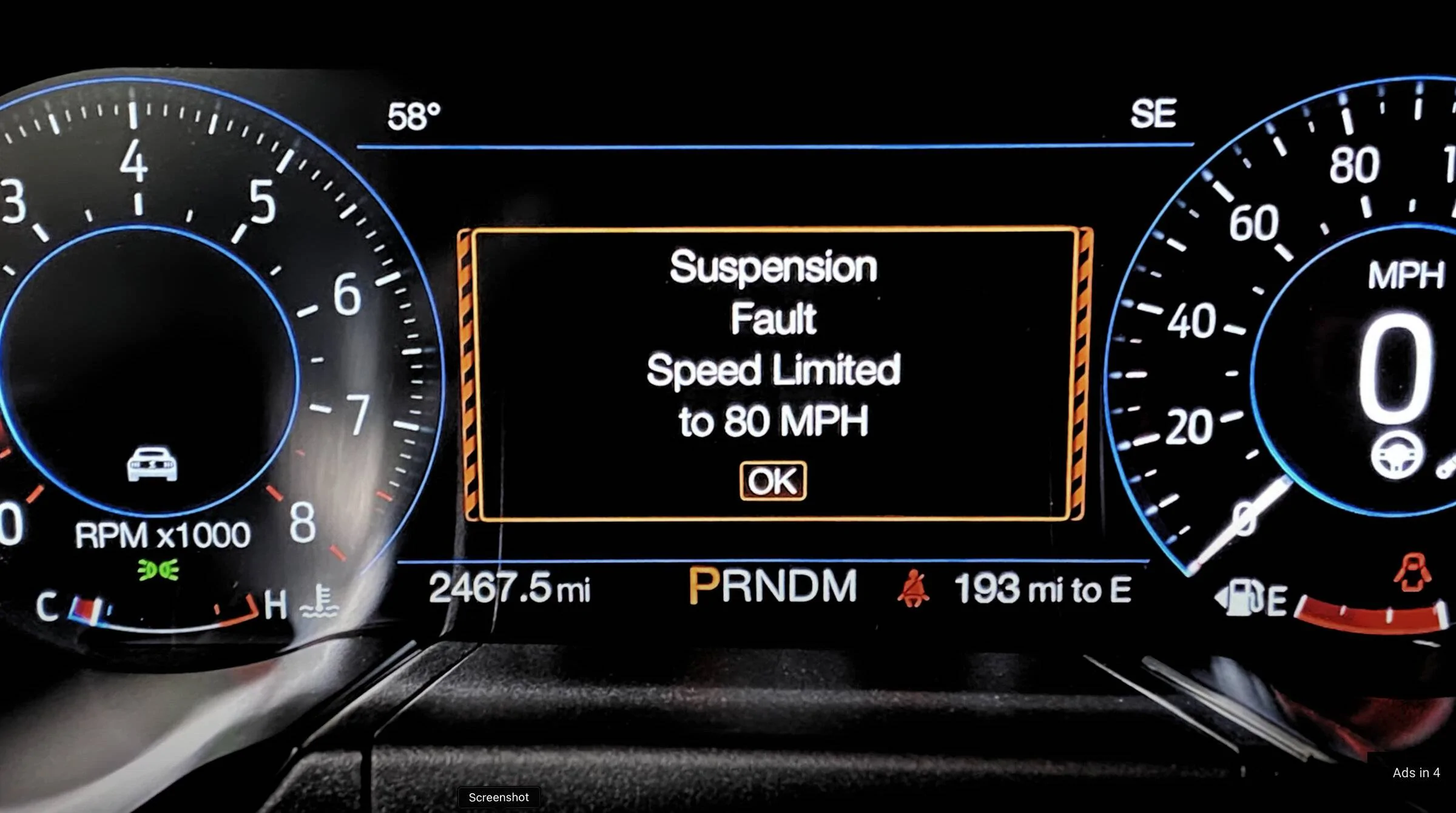 Ford Mustang Mach-E Suspension Fault Detected and other issues Suspension Warning