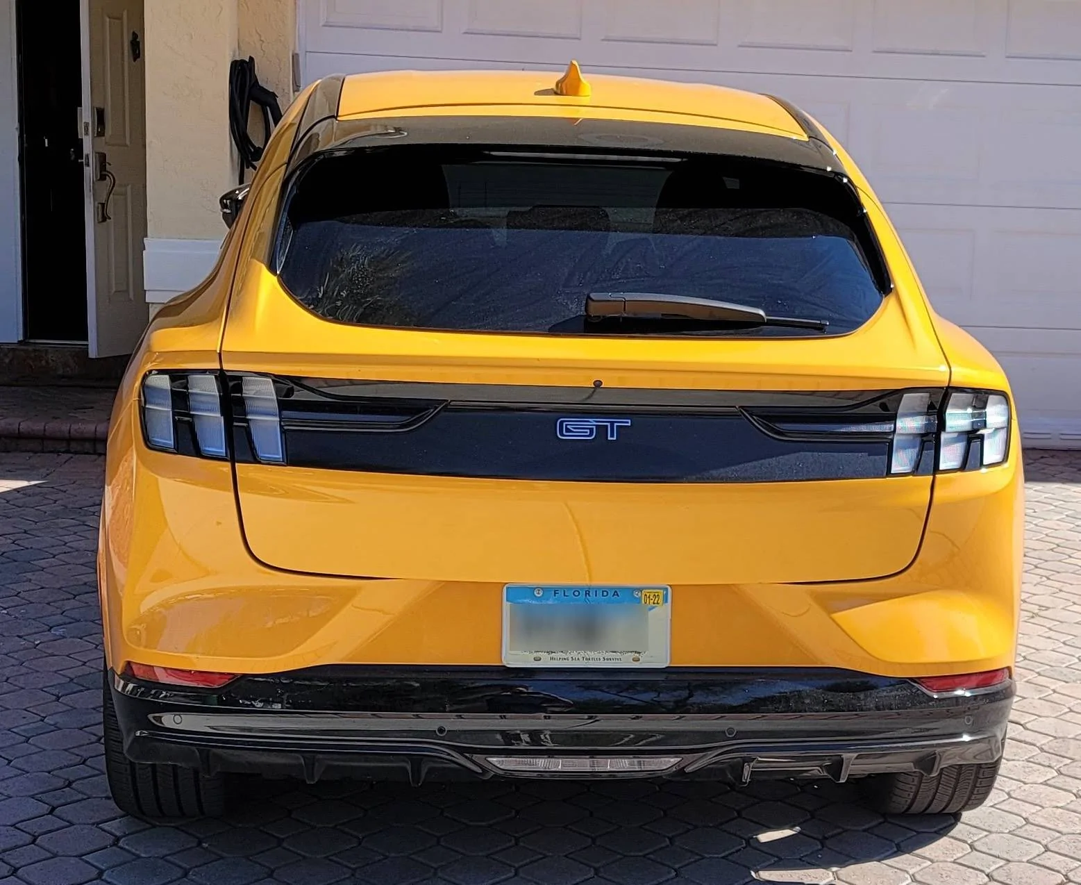 Ford Mustang Mach-E Added a black bar / blackout wrap to tail rear and waiting for spoiler GT Rear