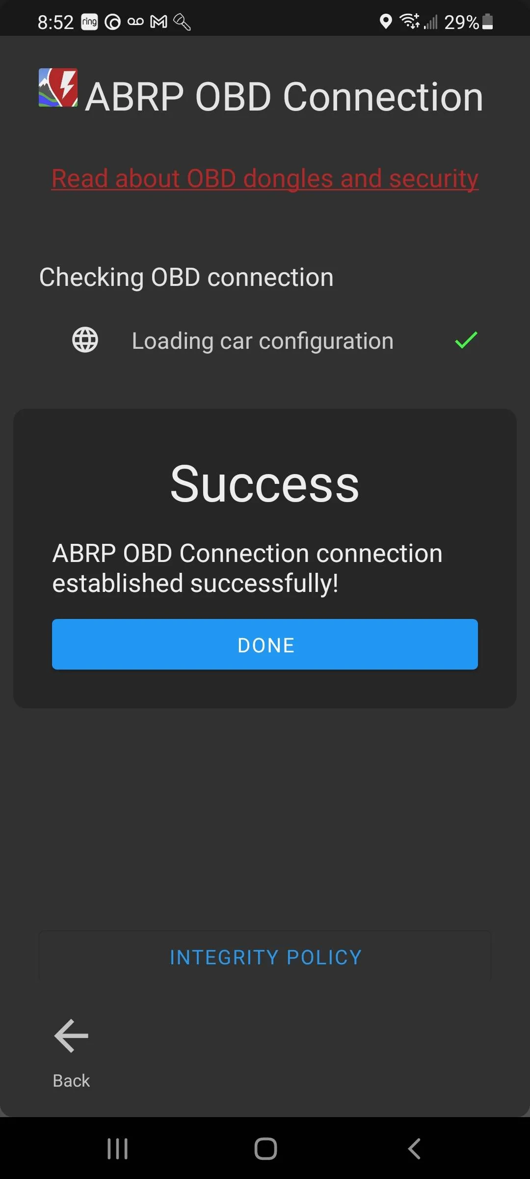 Ford Mustang Mach-E New ABRP Feature : Live Data via OBD Screenshot_20220106-205255_ABRP