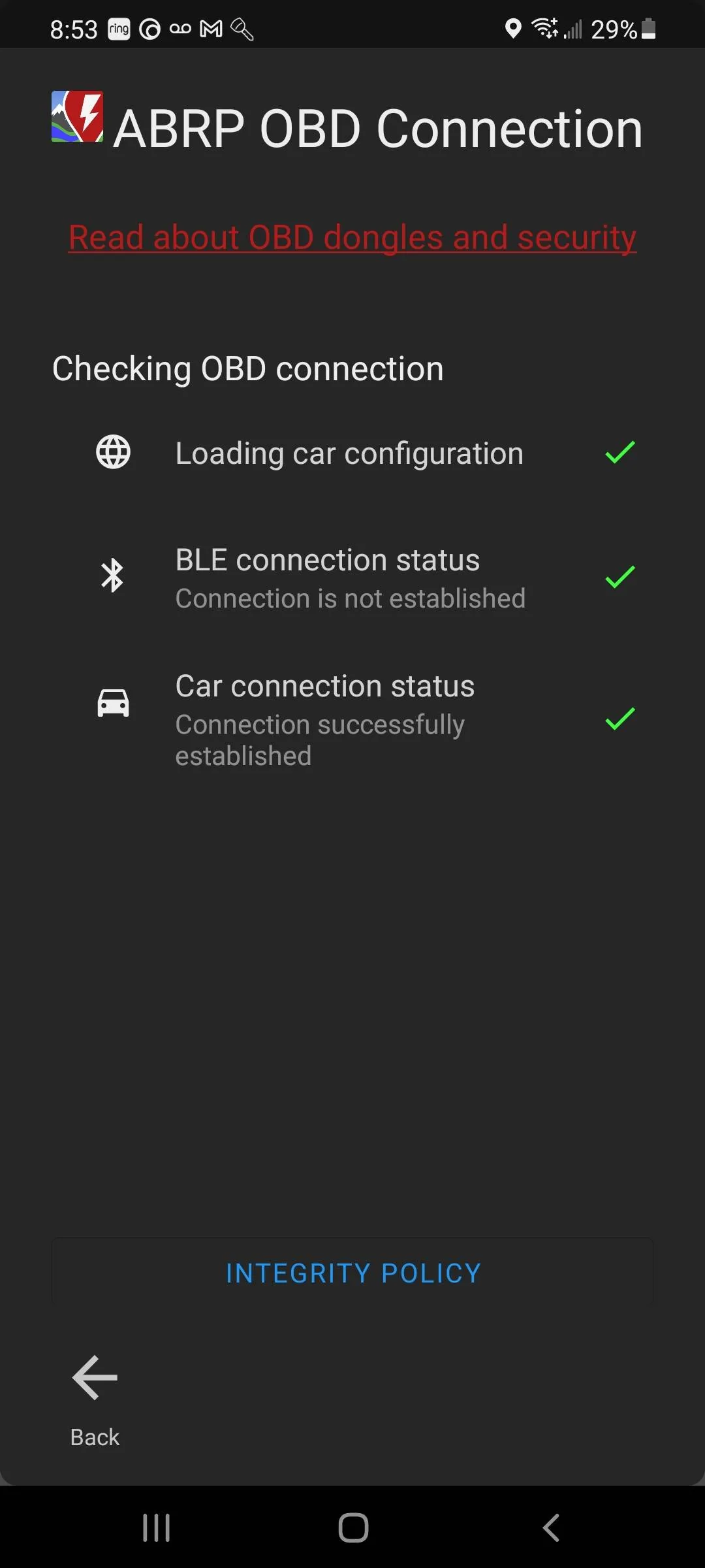 Ford Mustang Mach-E New ABRP Feature : Live Data via OBD Screenshot_20220106-205301_ABRP