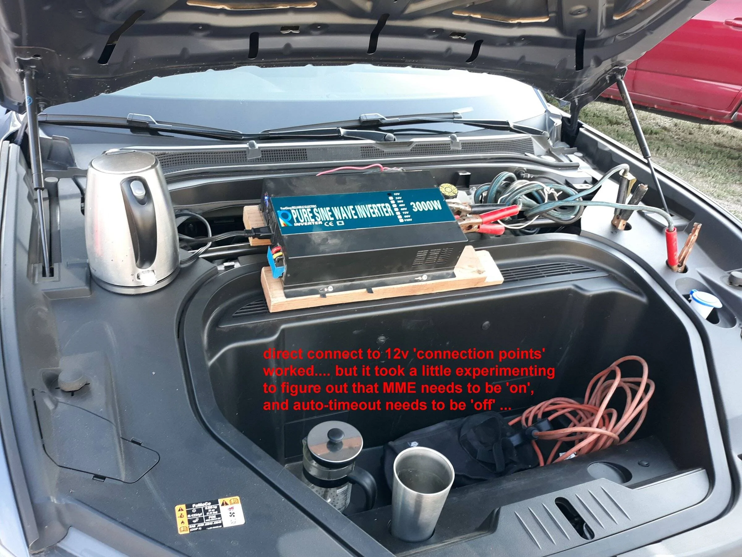 Ford Mustang Mach-E Taking the Solar Plunge! 210623 testing w frunk teapot