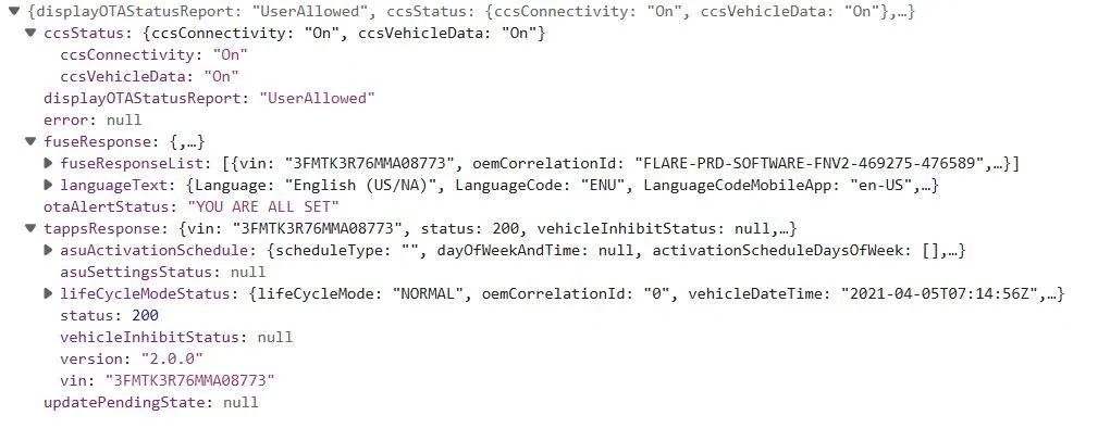 Ford Mustang Mach-E OTA Update Status Hidden in the Ford Website 1641663105156
