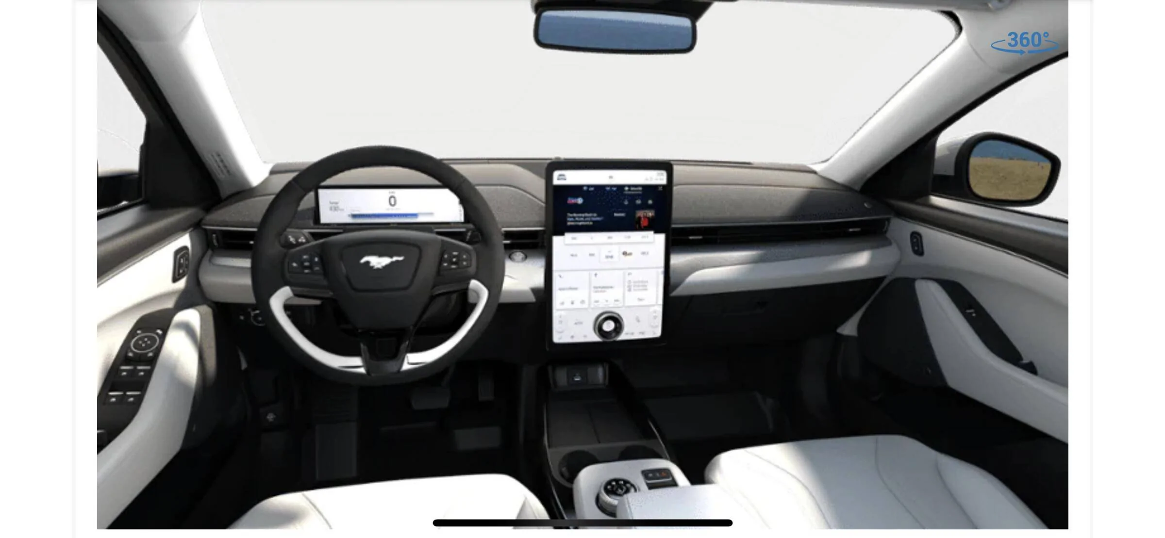 Ford Mustang Mach-E Two tone steering wheel with the light gray interior? 06E7048C-1FB8-4BED-B46E-01232E25DD6D