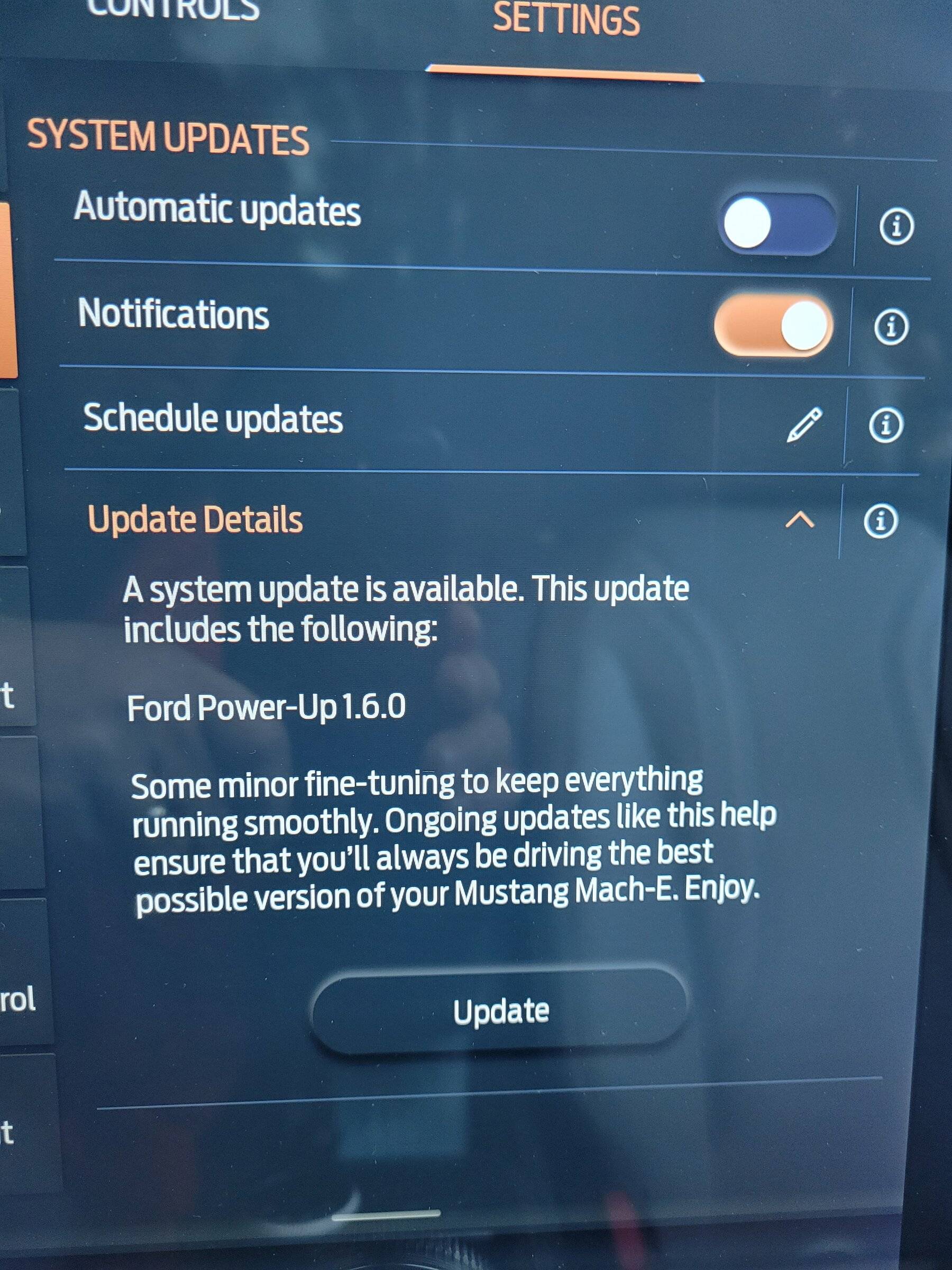 Ford Mustang Mach-E OTA Power Up 2.3.0 Is out 20220112_082544