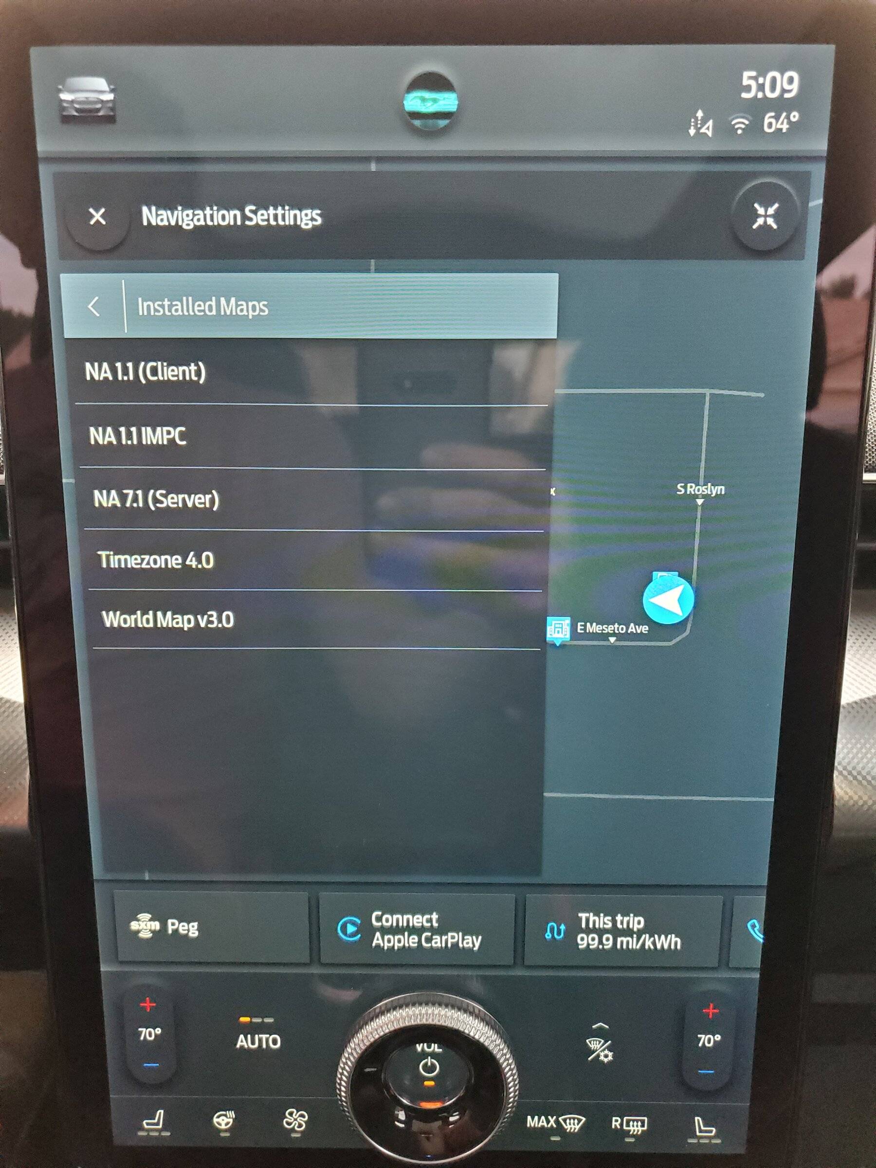 Ford Mustang Mach-E Date of navigation maps 20220116_170925