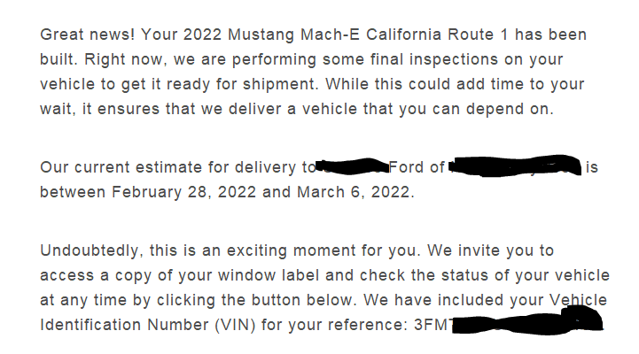 Ford Mustang Mach-E 01/03/22 Build Week Chat 1642473330163