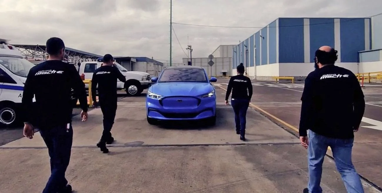 Ford Mustang Mach-E Video: Cuautitlan Plant Employees Drive the Mach-E on Factory Test Track mach-e test drive factory employees