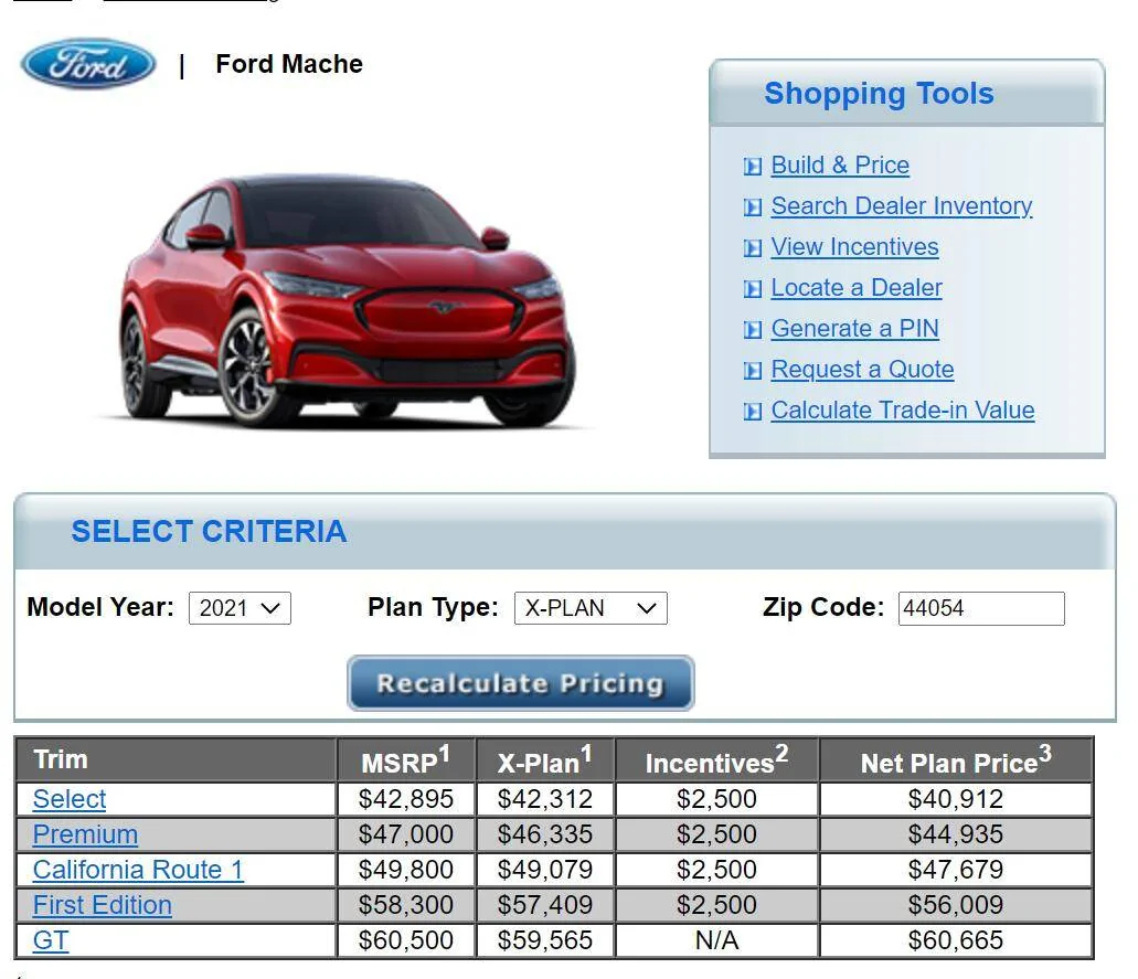 Ford Mustang Mach-E BREAKING: 2021 Mach-E Mustang Price Reduced on All Models Except GT! 1601395581872