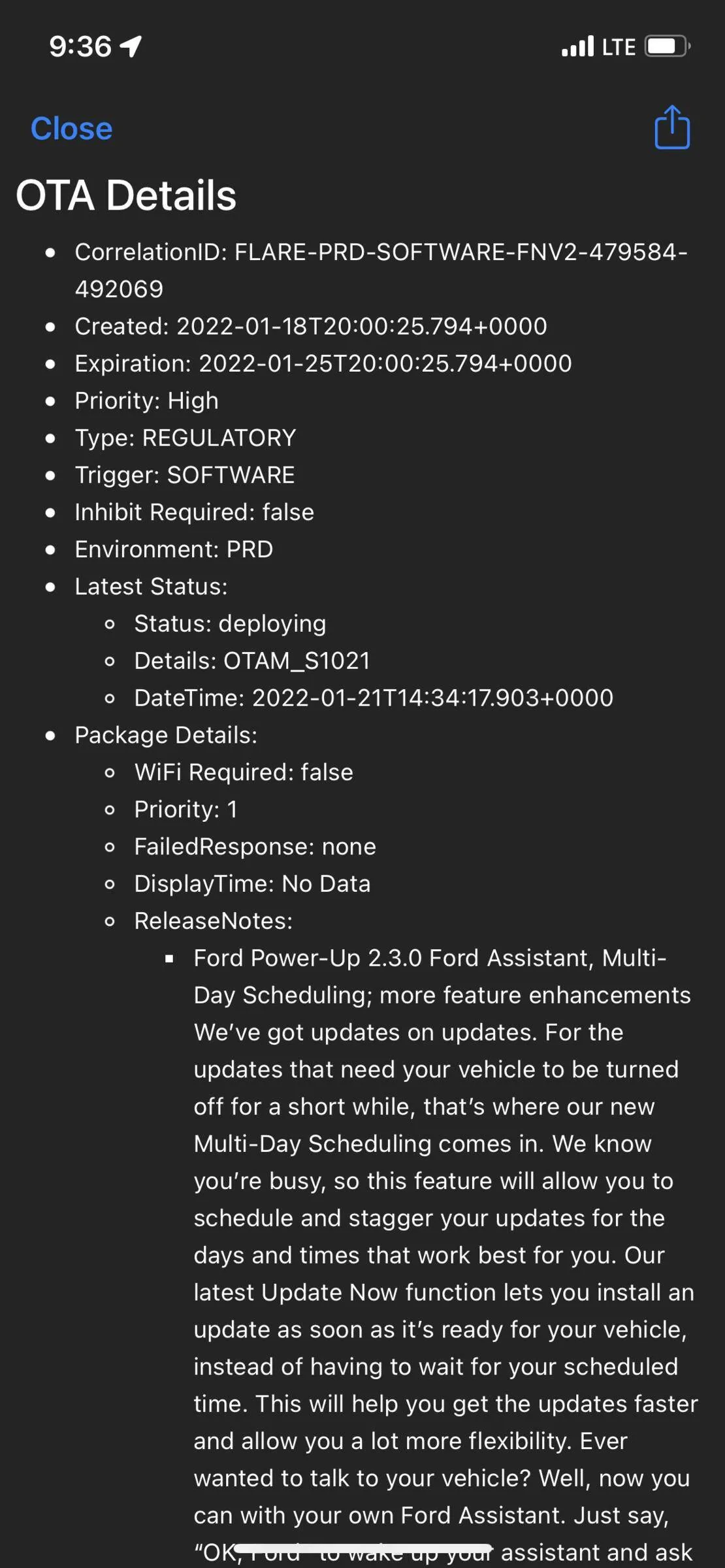 Ford Mustang Mach-E OTA Power Up 2.3.0 Is out 8C3E46AF-0239-4D64-85C8-FC87BAC531C3