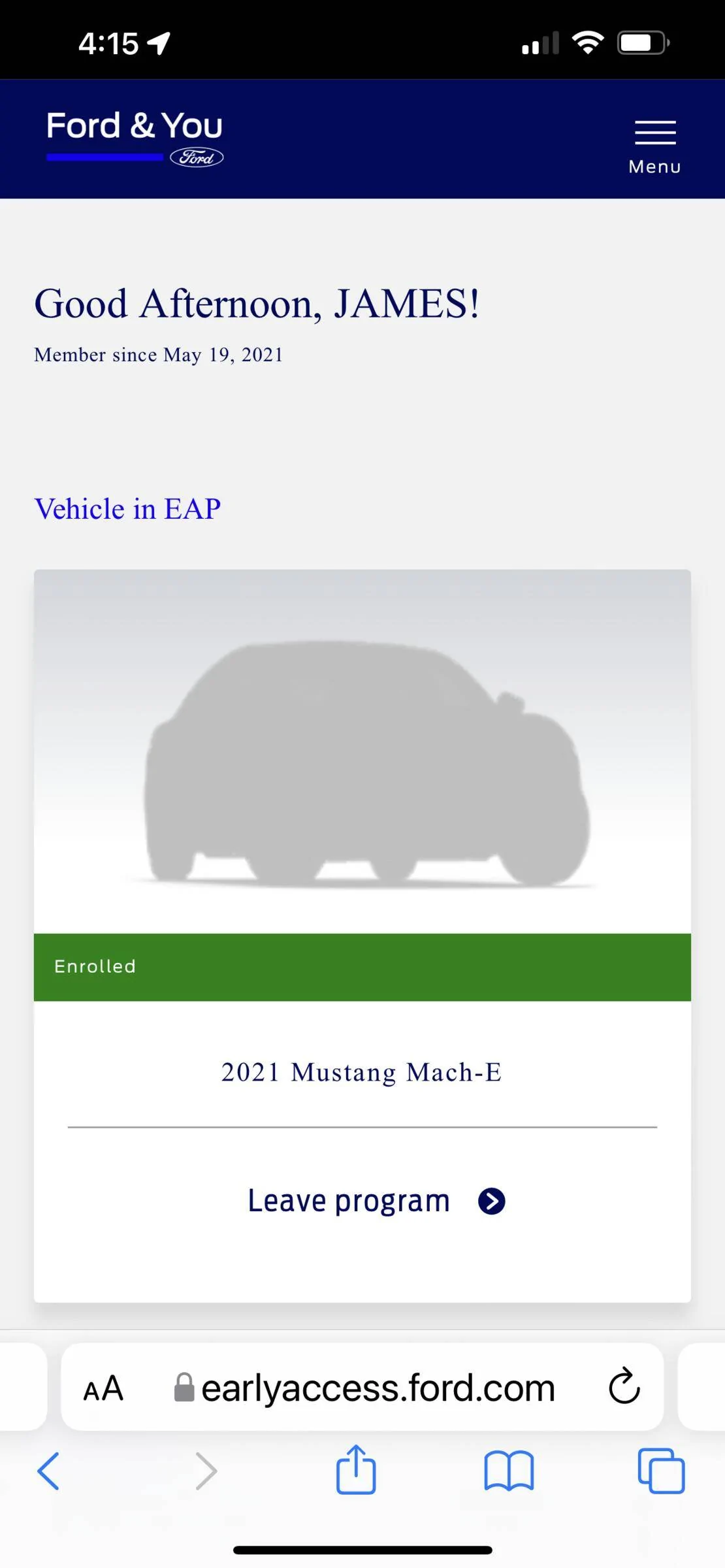 Ford Mustang Mach-E Early Access Broken? F43CE2DC-62E3-4731-9B4D-3D9F21DDF144