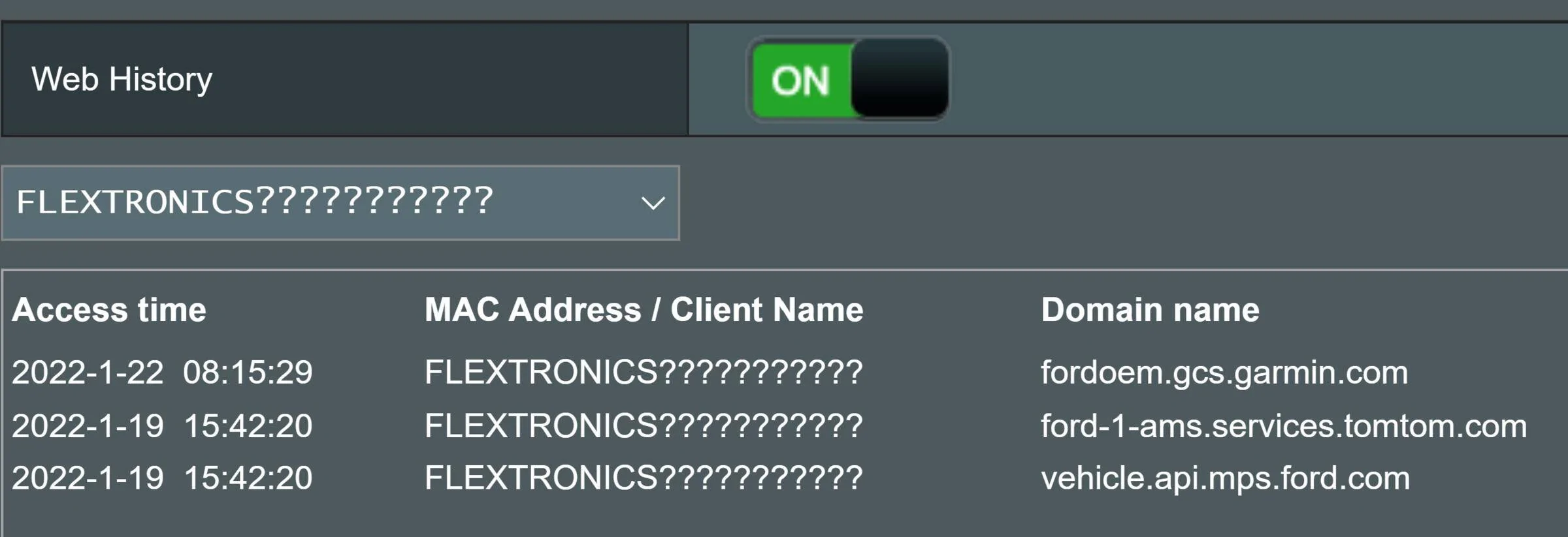 Ford Mustang Mach-E "Sync..." changed to FLEXTRONICS on my router...nothing else 1642873404700