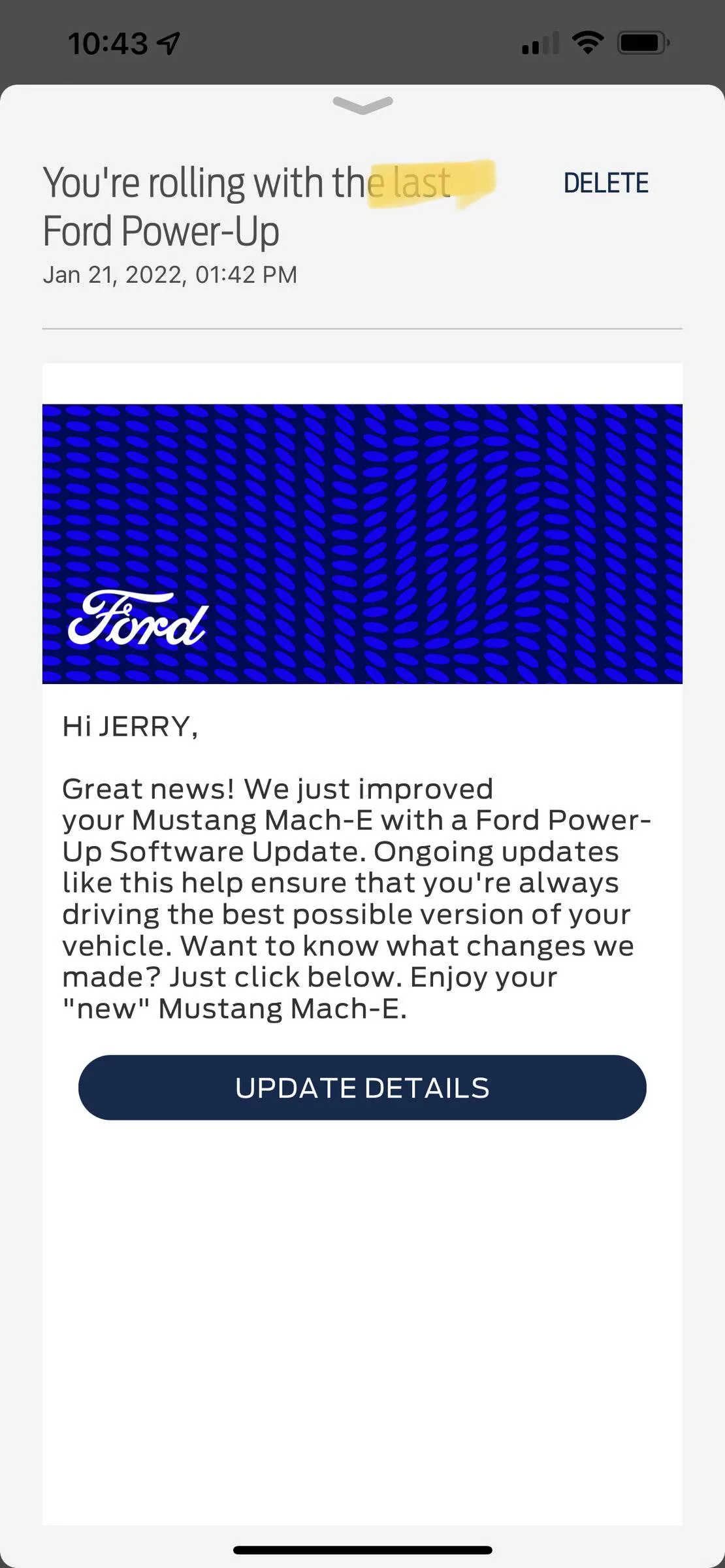 Ford Mustang Mach-E Rolling with the LAST power-up?!?! 2FD47580-4BB2-4708-99F7-E2C76302C960