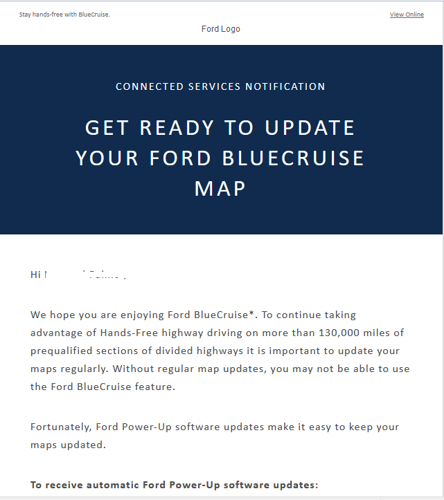 Ford Mustang Mach-E BlueCruise Map Update OTA Coming Soon bluecruise