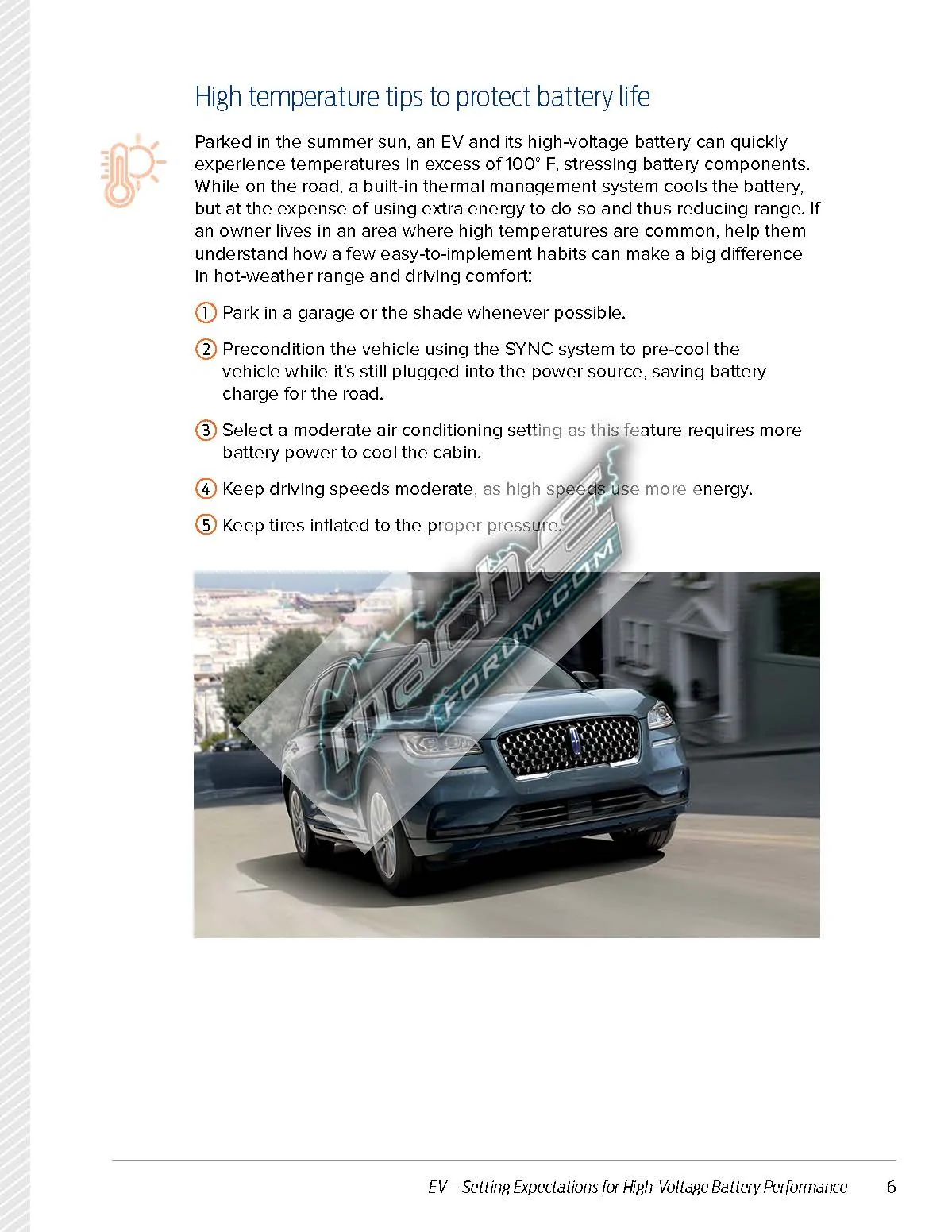 Ford Mustang Mach-E Ford's Guide to EV High-Voltage Battery Performance EV High-Voltage Battery Performance Job Aid_v07-MEF_Page_6