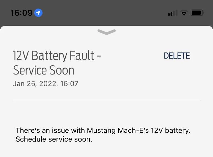 Ford Mustang Mach-E 12V Battery Fault reported while car at PPF/Ceramic shop. How do I prevent catastrophe? IMG_4124