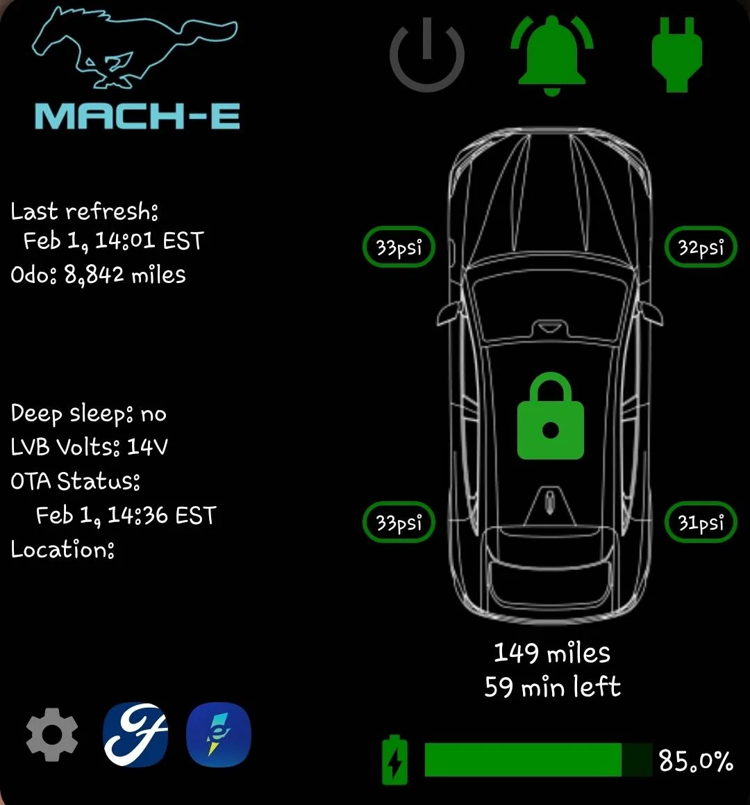 Ford Mustang Mach-E Android Widget for Mach-E [Less Complex] Screenshot_20220201-143704_Nova7