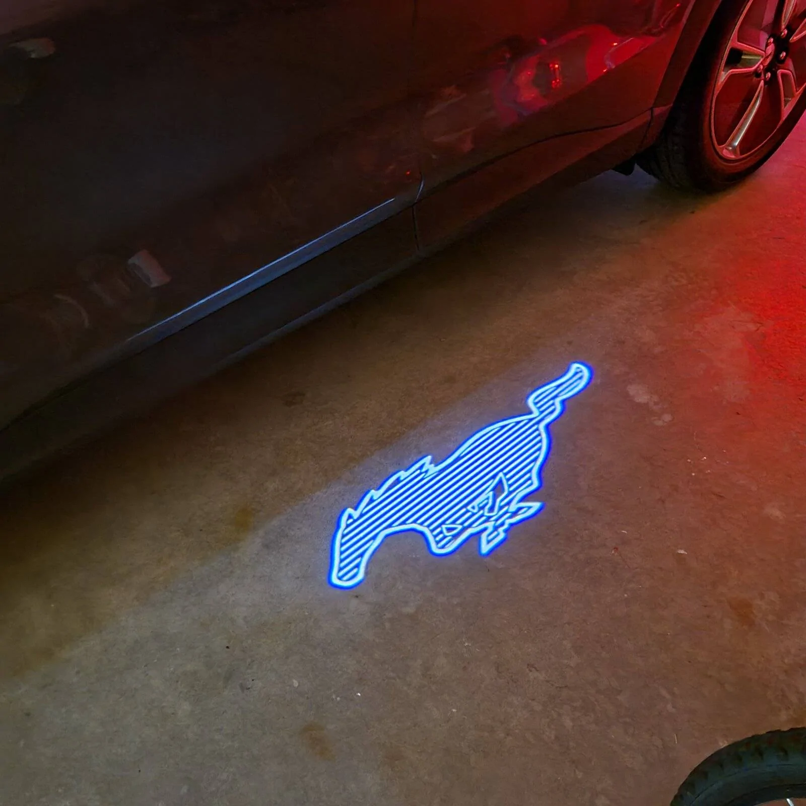 Ford Mustang Mach-E Some interesting differences between US Mach-E and Chinese Mach-E Mach-E pony puddle lamps