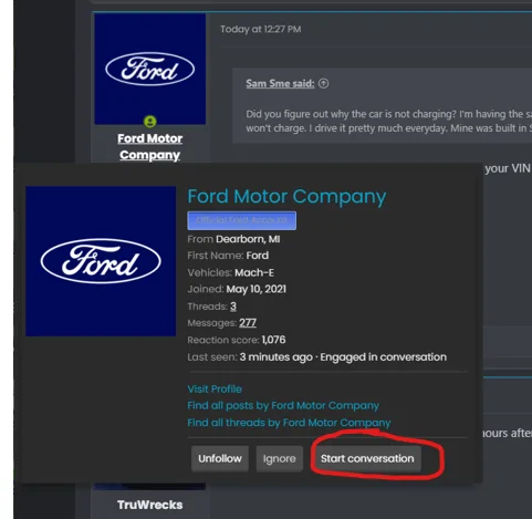 Ford Mustang Mach-E MME going to sleep during charging 1643827658001