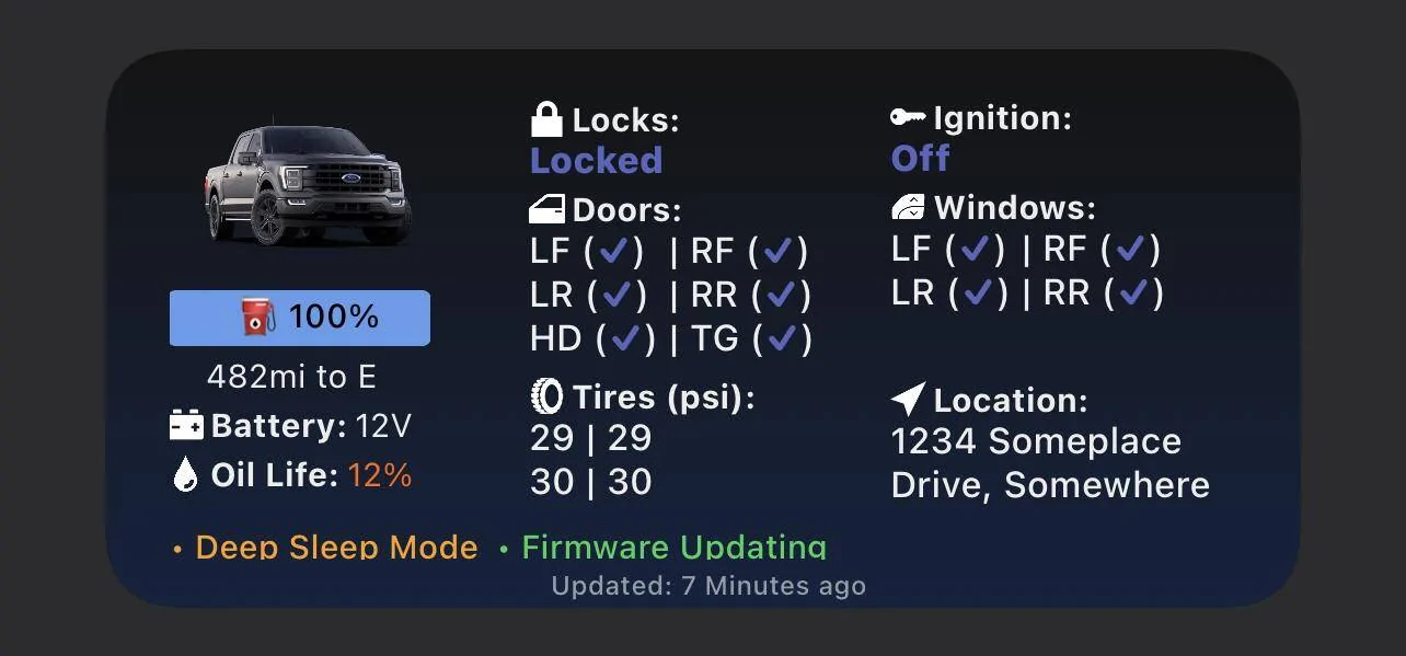 Ford Mustang Mach-E ? Scriptable FordPass Widget (iOS, iPad, MacOS) PNG image 2