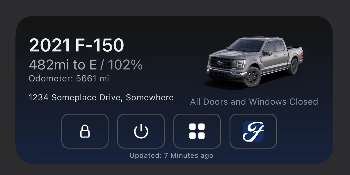 Ford Mustang Mach-E ? Scriptable FordPass Widget (iOS, iPad, MacOS) PNG image 4