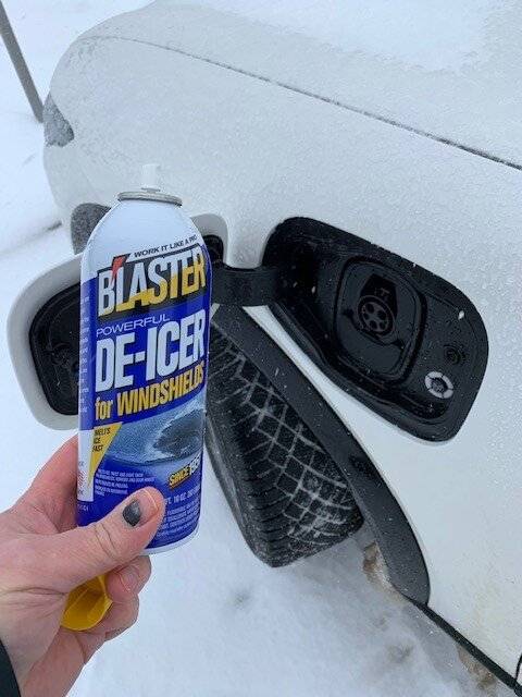 Ford Mustang Mach-E Frozen Closed Charge Door, Iced in, Easy No Heat Solution Ice 1 1
