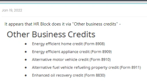 Ford Mustang Mach-E H&R Block Software - missing charger credit form (8911) 1644262924904