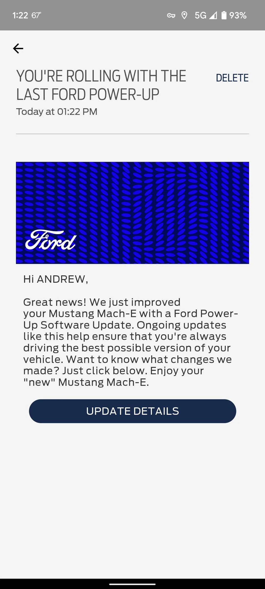 Ford Mustang Mach-E Ford Email - Software Updates. Anyone else get this? Screenshot_20220208-132248