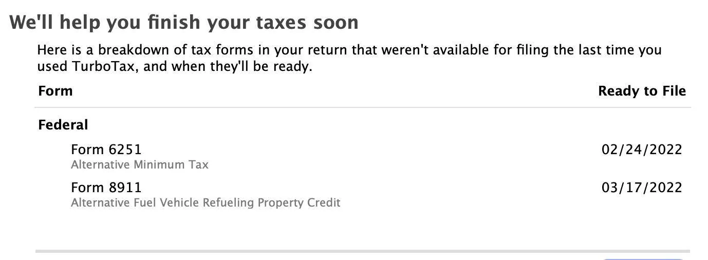 Ford Mustang Mach-E H&R Block Software - missing charger credit form (8911) Screen Shot 2022-02-09 at 2.03.37 PM