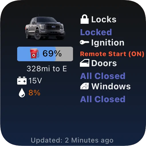 Ford Mustang Mach-E ? Scriptable FordPass Widget (iOS, iPad, MacOS) smallDetailedDark
