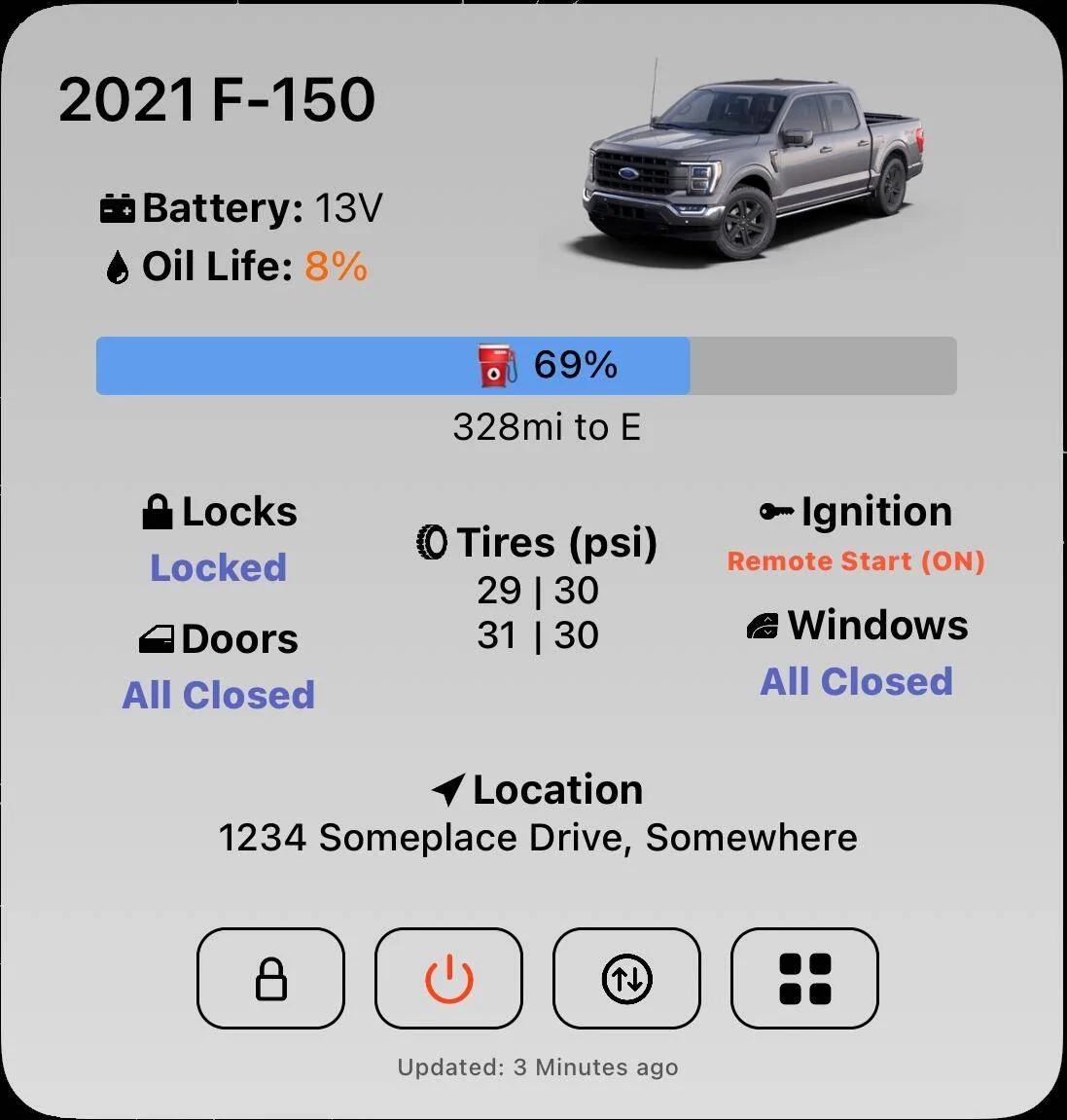 Ford Mustang Mach-E ? Scriptable FordPass Widget (iOS, iPad, MacOS) largeDetailedLight