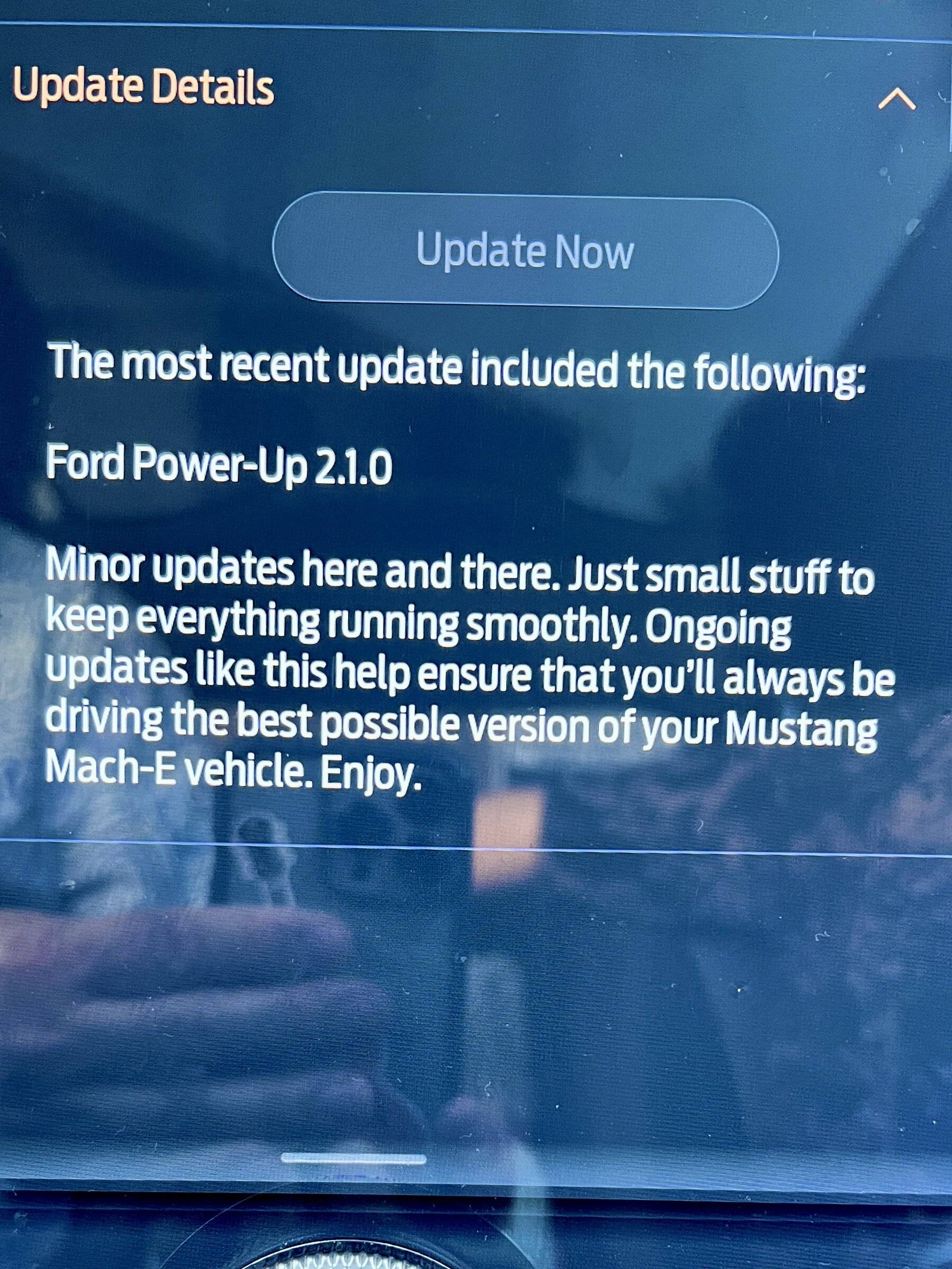 Ford Mustang Mach-E New Power Up OTA 2.4.1 Now Available IMG_4465