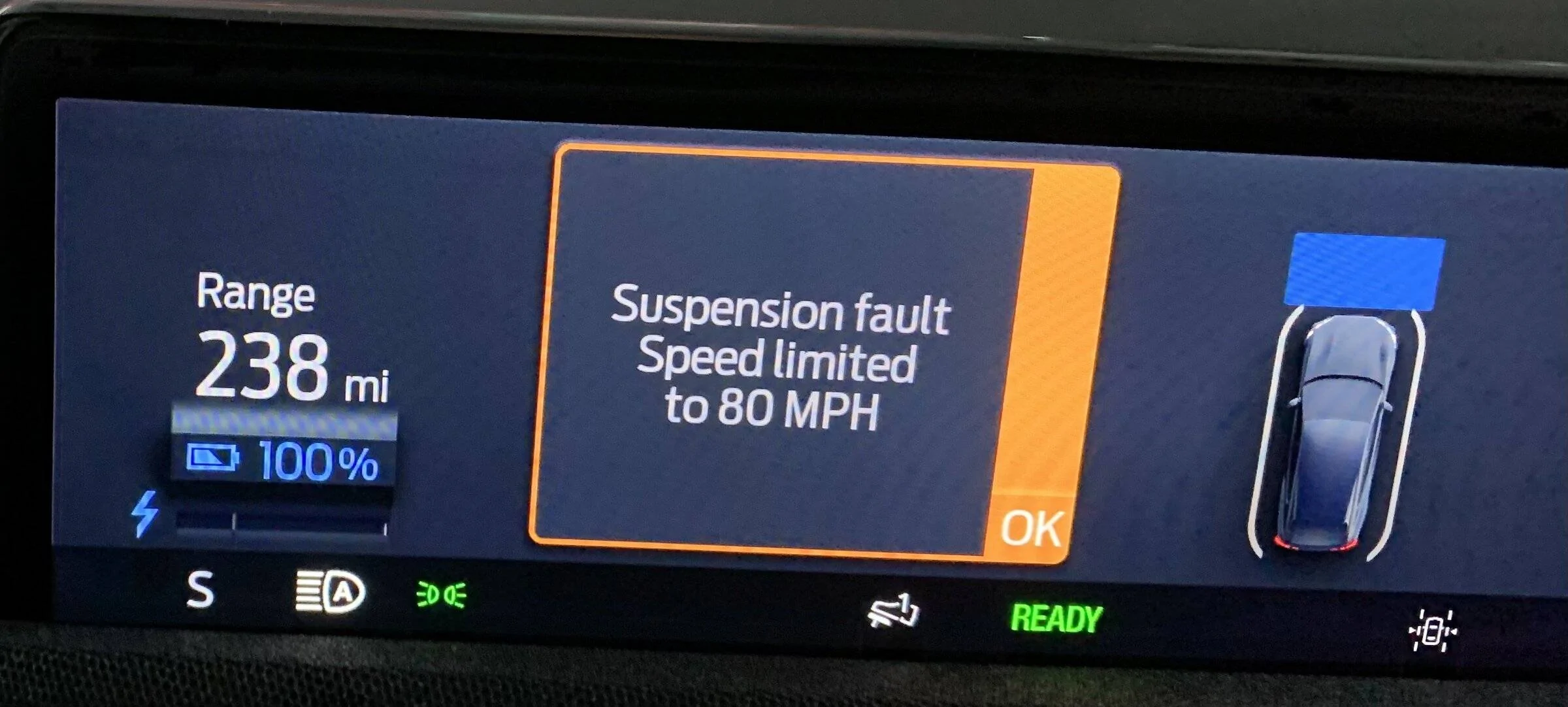 Ford Mustang Mach-E Suspension Fault Detected and other issues Suspension Fault