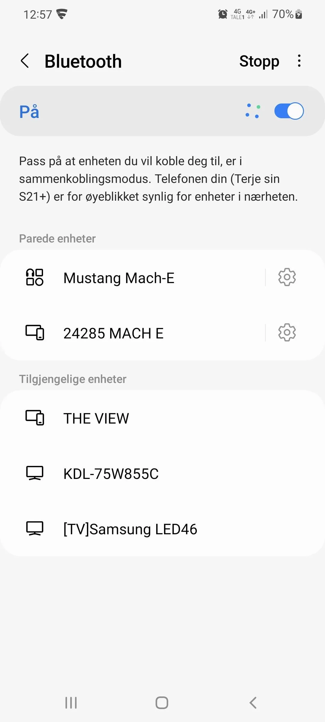 Ford Mustang Mach-E Norway - Mach-E Owners Screenshot_20220217-125752_Settings