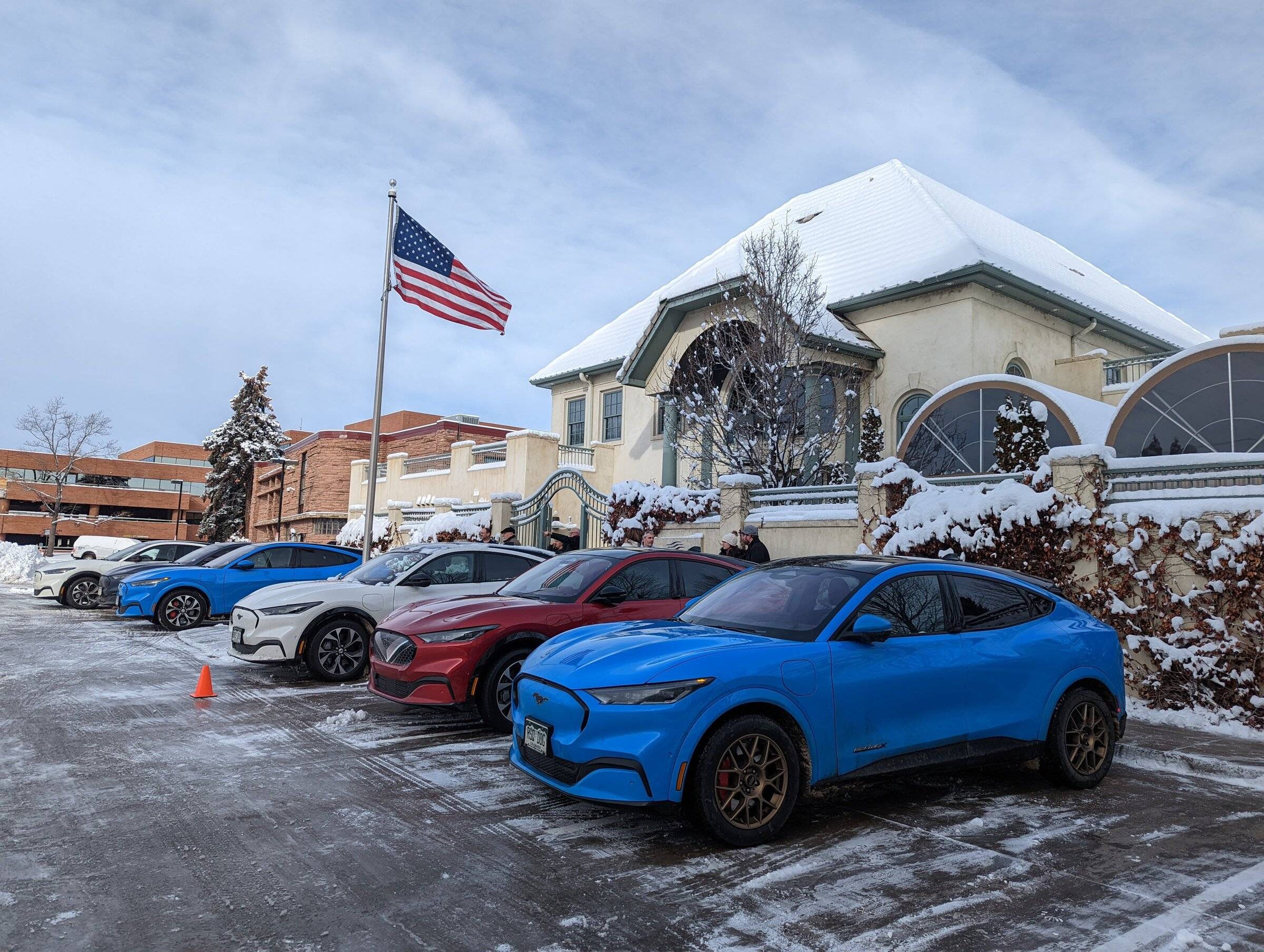 Ford Mustang Mach-E Denver Mach-E Meetup in the snow winter3