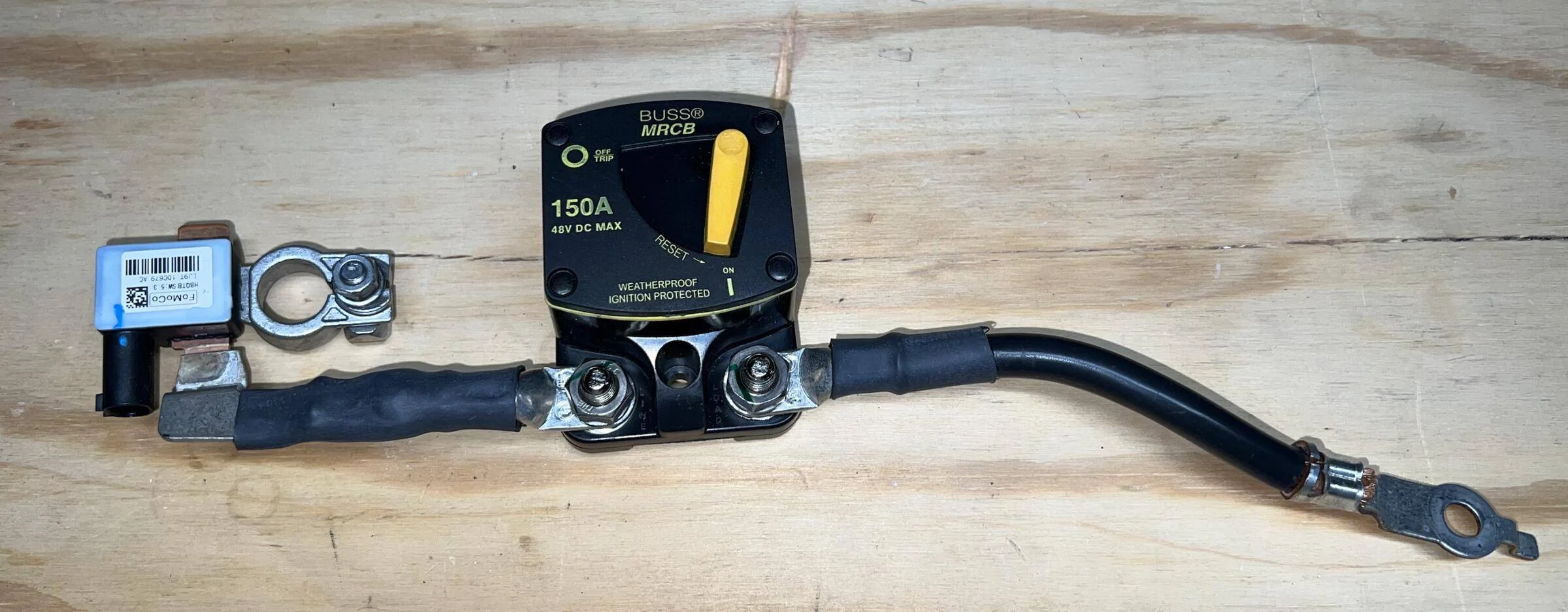 Ford Mustang Mach-E 12V Breaker Switch for easier LVB resets / cold boot assembly small