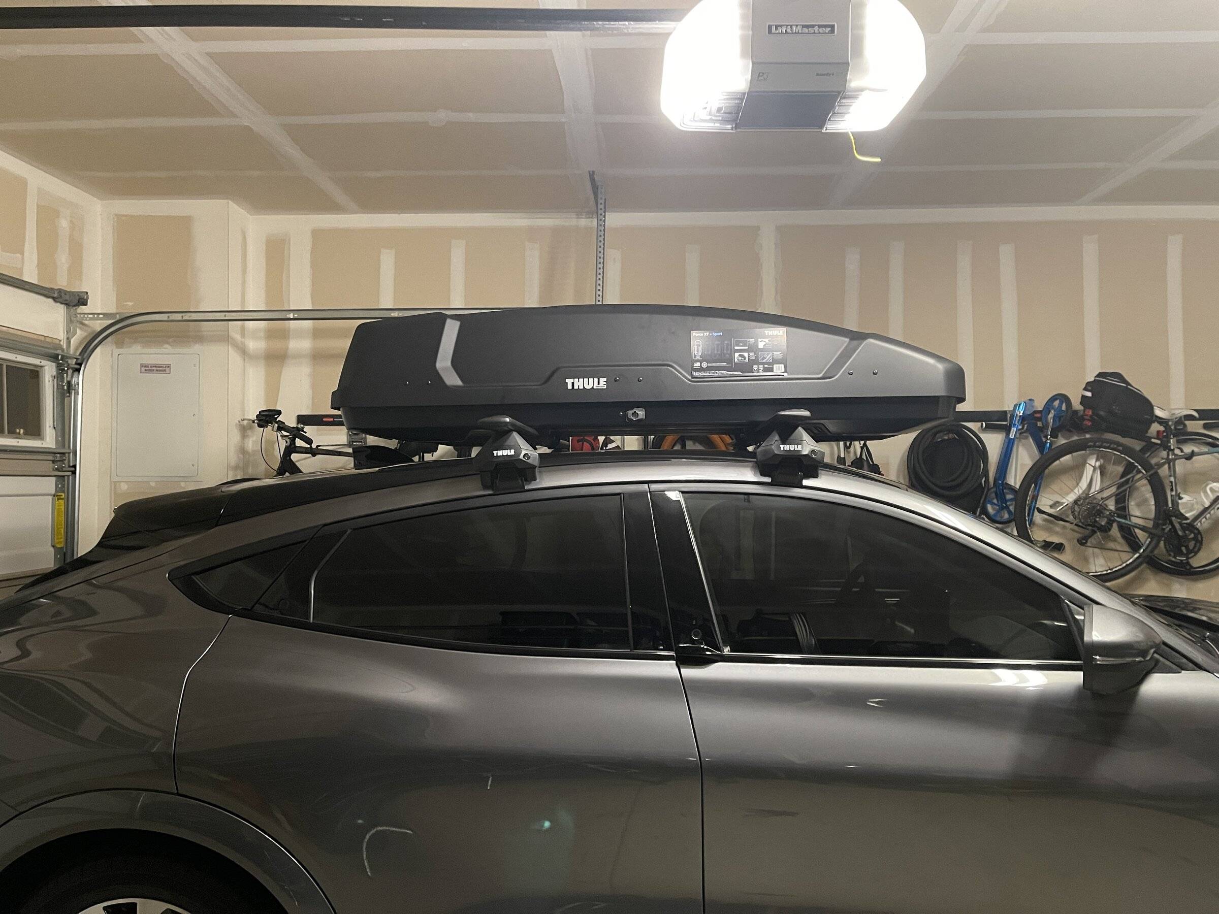 Ford Mustang Mach-E Share Thule Roof Rack install photos - followed the instructions, seems further to front of car than expected? D04584DD-2624-4F23-833D-569F438692E7