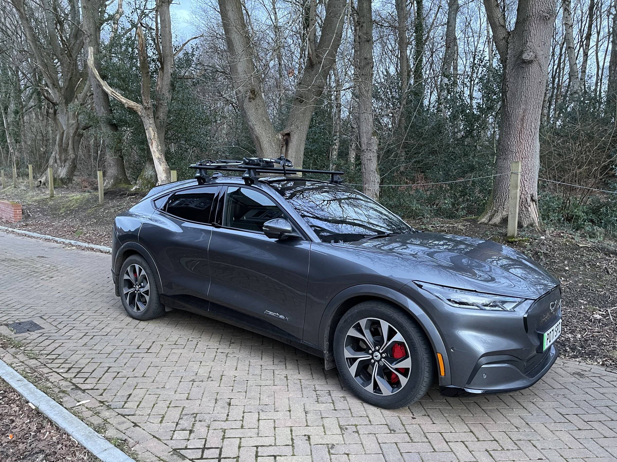 Ford Mustang Mach-E Share Thule Roof Rack install photos - followed the instructions, seems further to front of car than expected? 80D78BDC-90FC-4C59-8350-6A5CB17CBA0C