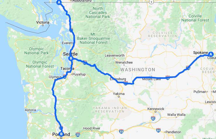 Ford Mustang Mach-E Washington State Bluecruise map 1645659281305