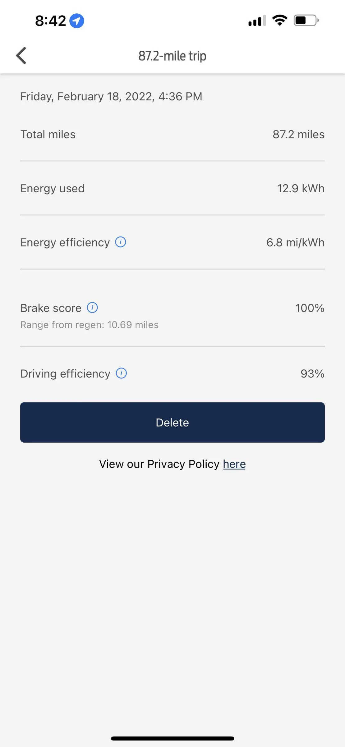 Ford Mustang Mach-E My EV driving data 42B88DCC-3831-449C-96D7-71EEC05E9540