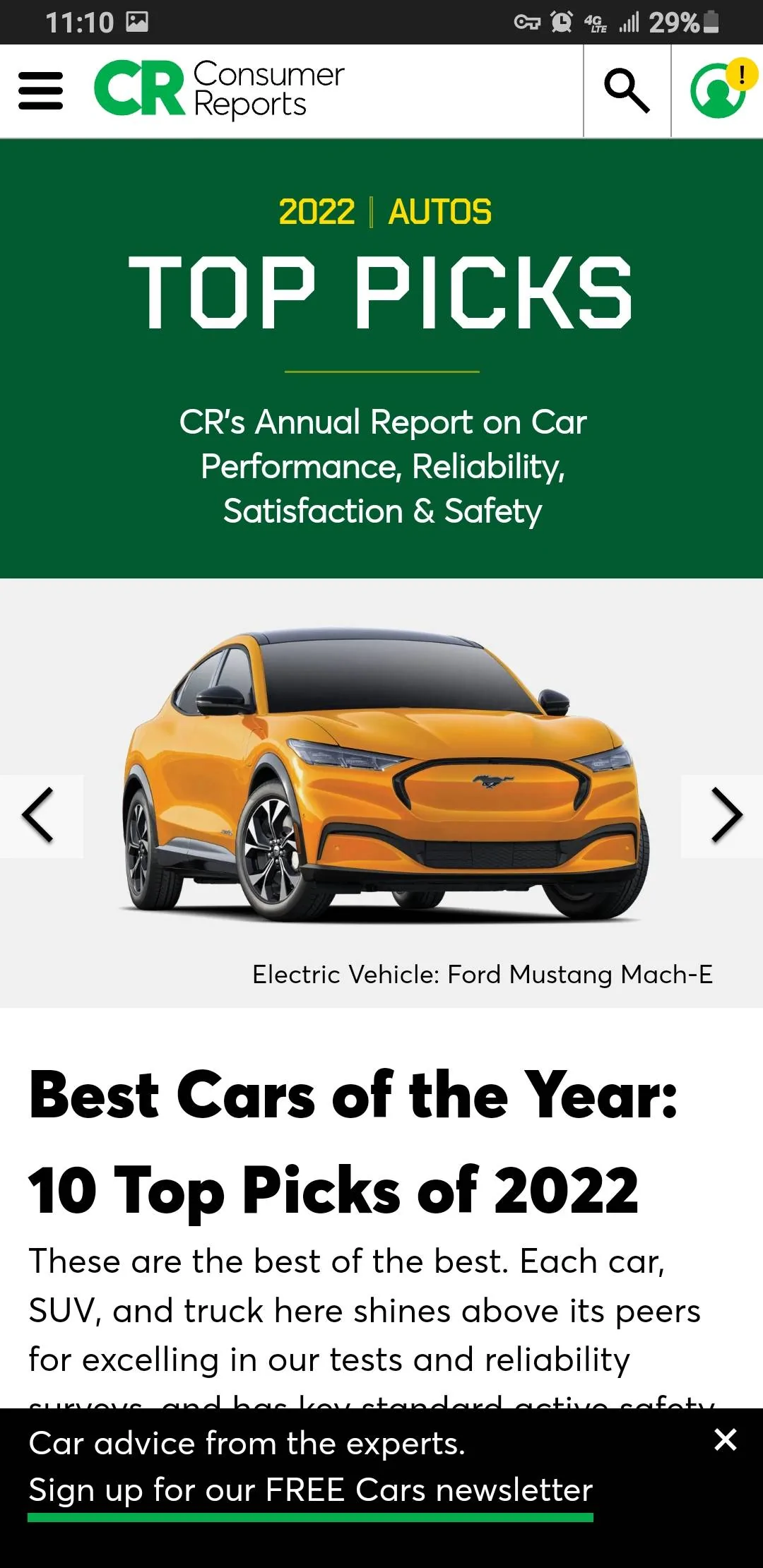 Ford Mustang Mach-E Electric SUVs generally are among the Least Reliable... Screenshot_20220223-231020_Chrom