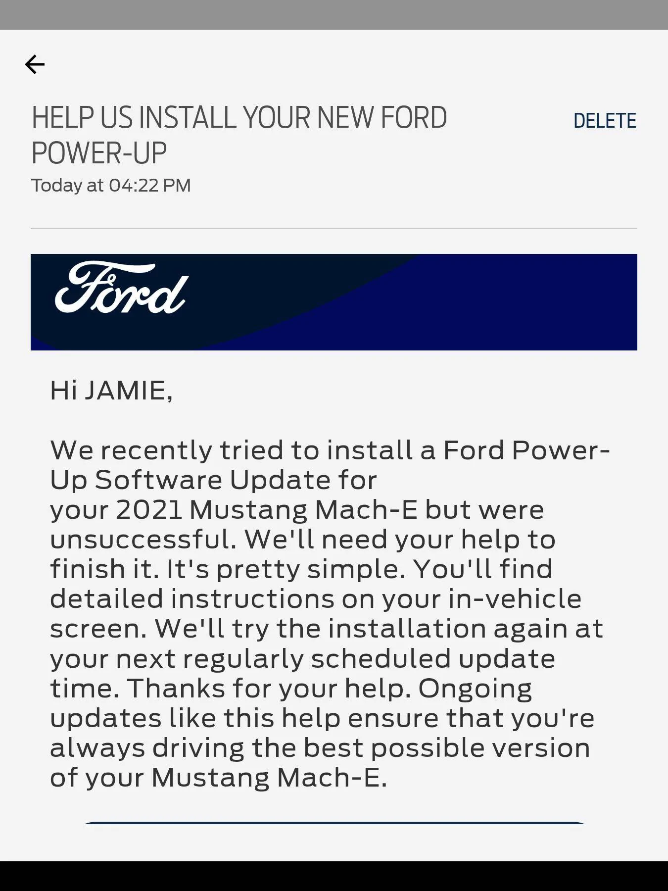 Ford Mustang Mach-E PowerUp-2.4.2 going out 2022-02-25 16.43.33