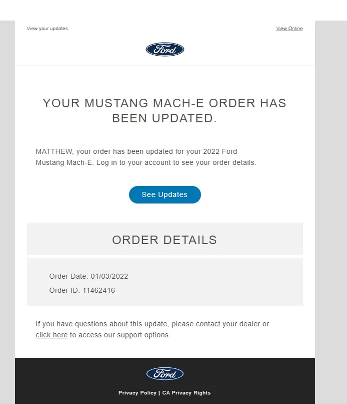 Ford Mustang Mach-E 04/25 Build Week gang group 1646175937402
