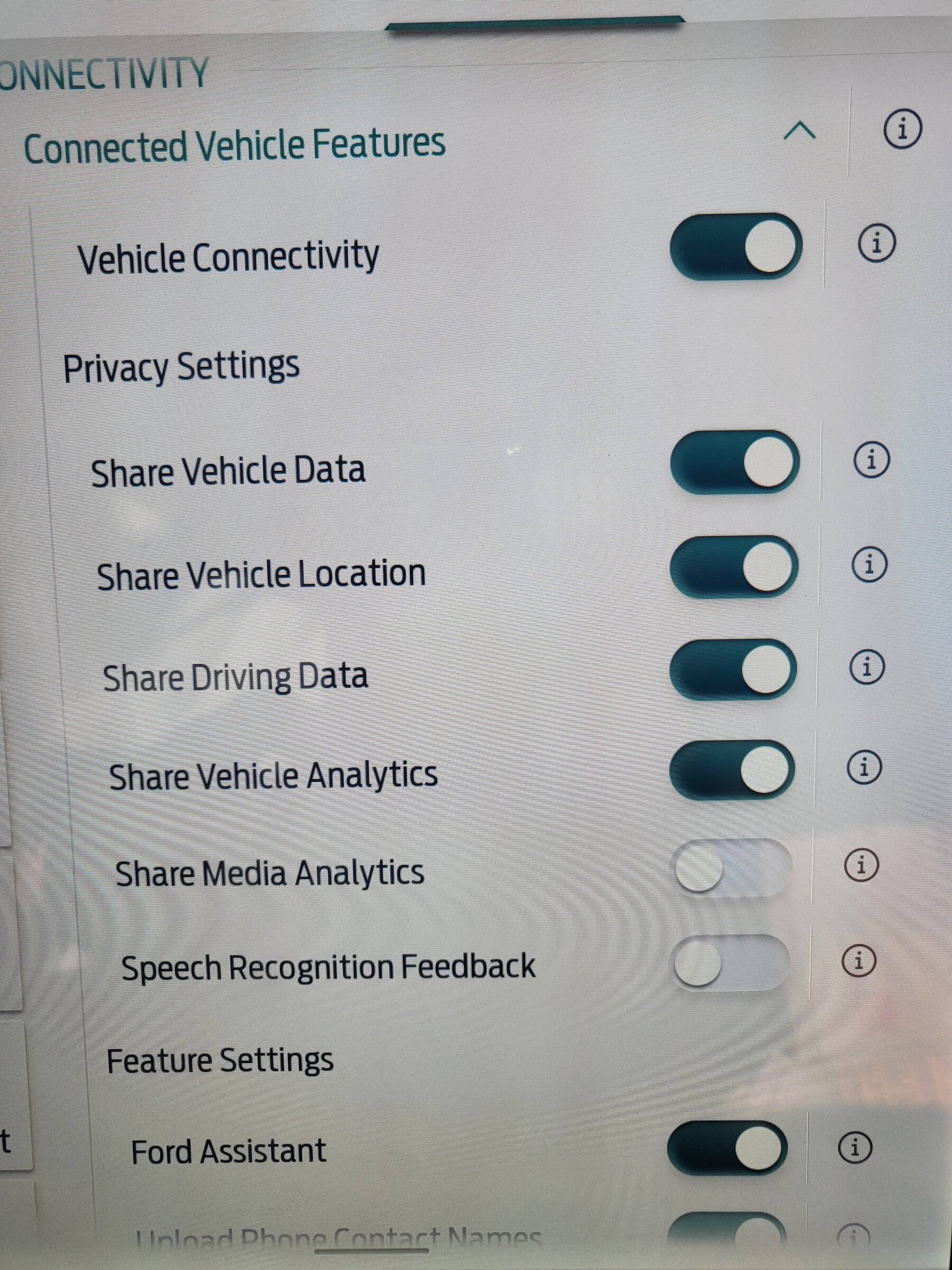 Ford Mustang Mach-E Is anyone noticing issues with any Ford systems? Privacy settings