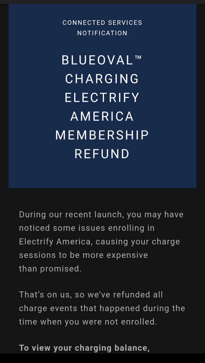 Ford Mustang Mach-E BlueOval Electrify America Discount Working Screenshot_20220303-152714
