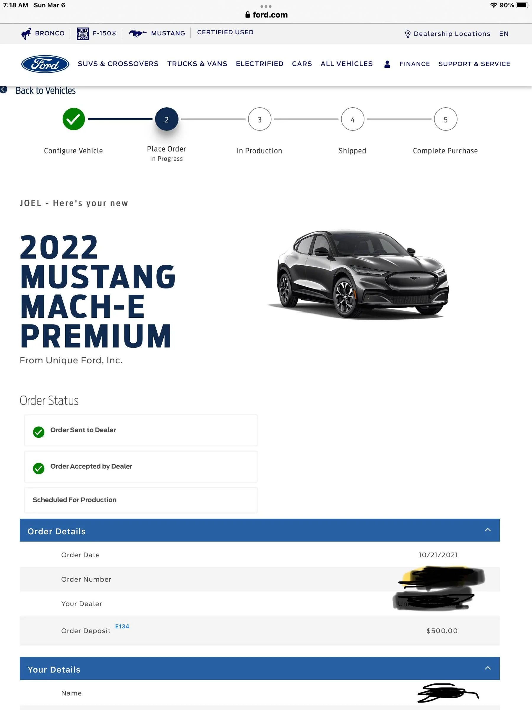 Ford Mustang Mach-E Submitted Orders Tracking List and Stats [Enter Yours] 0F47E94A-7F77-4C56-9162-4258D6E9775D
