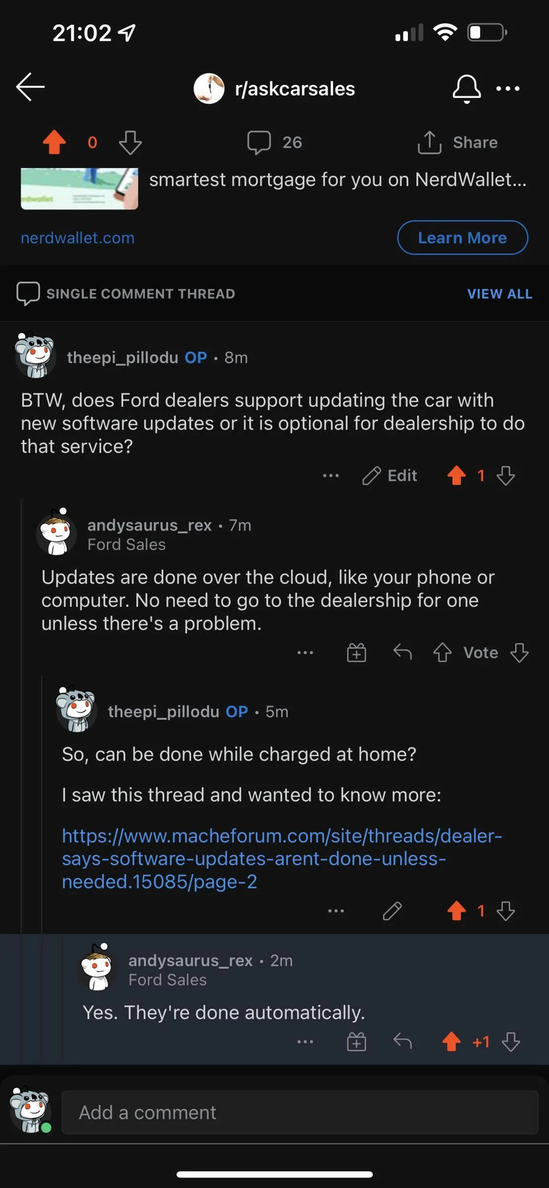 Ford Mustang Mach-E Dealer says software updates aren't done unless needed 54DC8441-6E8F-4A95-955F-E70D511DD856