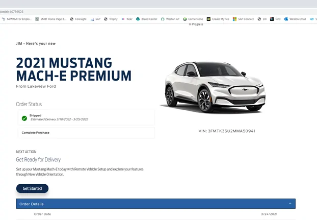 Ford Mustang Mach-E It's Official! It will be one year since ordering and no MME 1646853999400